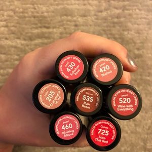 Revlon lipsticks, swatched, never worn